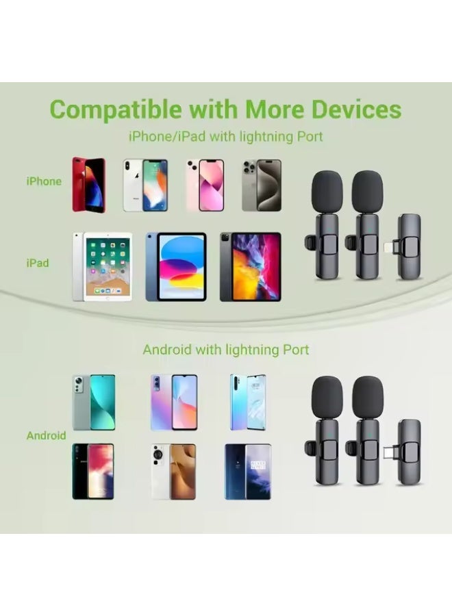 K9 Dual Wireless Microphone For iPhone Devices Professional Microphone For Mobile Phone and Live Broadcast - Image 5